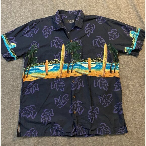 Favant Other - Favant Hawaii Tropical Surfing Beach Button Down Shirt- Men's XL Surfboards